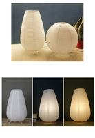 Lanterne en papier lampe de table lampe de chevet décorative créative lampe en papier lampe de bureau pour commode chambre salon