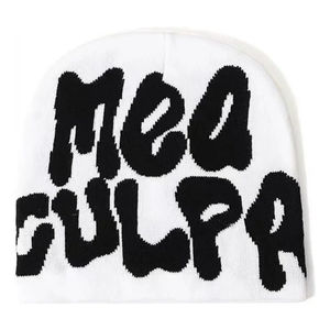 Personalizado suave cálido 100% algodón impermeable transpirable Beanie gorras invierno de punto de alta calidad Unisex - Product Image 2