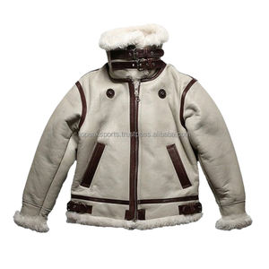 Chaqueta de Cuero de Piel de Oveja Blanca para Hombre, Nueva, Premium, OEM 2026, Ecológica, Resistente al Viento, con Calefacción, para Invierno, 100% Alta Calidad, MOQ Bajo - Product Image 5