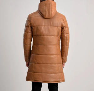 Abrigo Largo de Cuero para Hombre de la Mejor Calidad, Nuevo Diseño, Cómodo, con Cuello Alto, Impermeable, Transpirable, Abrigo de Invierno para Adultos - Product Image 5