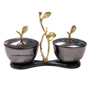 Metal y Madera con Acabado Pulido Dorado, Forma Redonda, Diseño Moderno, Excelente Calidad, Color Marrón - Product Image 4