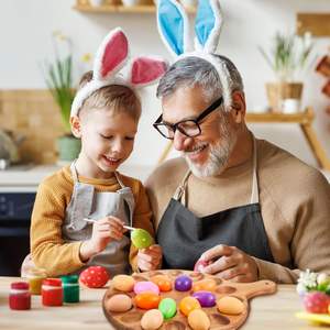 2 pièces 24 trous réversible Plateau à œufs farcis en bois Plateau à œufs farcis Planche à charcuterie Plateau à œufs épais Plateau de service rond en bois - Product Image 4