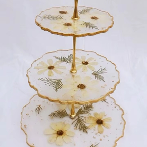 DIY ถาดผลไม้รูปทรงกลม3ชั้นแม่พิมพ์ซิลิโคนสำหรับทำมือถาดชา - Product Image 1