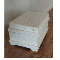 Boîte à bijoux rectangulaire en résine faite à la main avec incrustation de nacre, motif floral personnalisé en relief, multifonctionnelle et décorative, 50 pièces