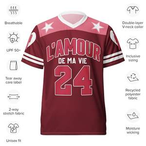 เสื้อฟุตบอลคอวีไซส์ใหญ่พิเศษเสื้อเจอร์ซีย์ Y2k แนวสตรีทสวมใส่สบายออกแบบได้ตามที่ต้องการ - Product Image 4