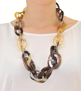 Collar de cuerno de buey de búfalo ecológico Natural hecho a mano indio para mujer estilo de cadenas religiosas con perla para regalos de bodas - Product Image 5