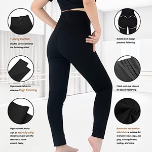 2025 pantalon de Yoga personnalisé de haute qualité taille haute Leggings de contrôle du ventre pour l'entraînement en cours d'exécution motif solide Legging moyen - Product Image 4