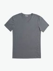 T-shirt à col en V 100% coton personnalisé pour hommes, sérigraphie vierge et durable, couleur noire, grande taille, à la mode, vente en gros - Product Image 3