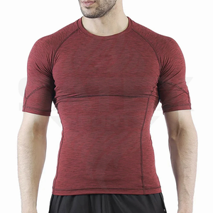T-shirt de sport à manches courtes OEM imprimé par transfert thermique respirant à séchage rapide UPF50+ de haute qualité pour le BJJ et le fitness - Product Image 1