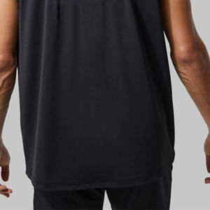 Camiseta Deportiva de Gimnasio de Algodón Tejido, Precio al por Mayor, Logotipo Personalizado, Sin Mangas, Secado Rápido, Transpirable, Cuello en V, para Hombre - Product Image 3