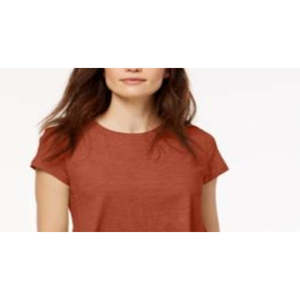 T-shirt da donna Style & Co casual con orlo a fazzoletto, traspirante 100% cotone, taglia XS, vestibilità ampia, decorazione corta in pizzo - Product Image 2