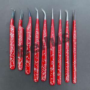 Custom Logo Professional <b>Eyelash</b> Tweezers Premium Lash <b>Applicator</b> Tools for Salon & Beauty Professionals - Product Image 3