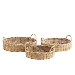 Bandeja de Mimbre, Bandeja de Servir Festoneada de Mimbre Ecológica, Fabricante de Bandejas de Mimbre Sostenibles con Servicio OEM ODM - Product Image 3