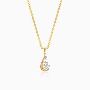 Heer by GIVA Gold Whisper Drop Lab-Colgante de diamantes cultivados-Encantos de diamantes de lujo - Product Image 1