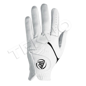 Gant de golf en cuir Cabretta souple avec logo personnalisé blanc et noir de vente chaude - Product Image 1