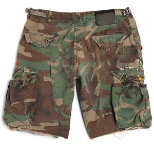 Customized Manufacturer Custom logo Distressed Denim Camo Shorts Custom Made Fashion <b>Elastic</b> <b>Waist</b> <b>Jean</b> Shorts Men - Product Image 2