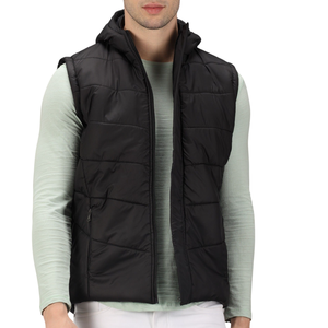 Gilet matelassé léger avec logo personnalisé pour hommes-Manteau d'hiver chaud et respirant sans manches matelassé de haute qualité-Couche d'extérieur élégante - Product Image 1