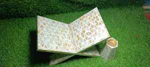 Support de Coran Art Déco en Résine avec Incrustation de Nacre, Cadeau de Ramadan Élégant, Rahel Islamique Haut de Gamme, Bestseller - Product Image 5