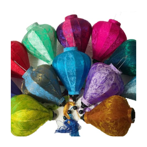 Linterna de seda para la exportación Linternas de seda de bambú hechas a mano Linternas colgantes decorativas coloridas para festivales, bodas, hogar - Product Image 1