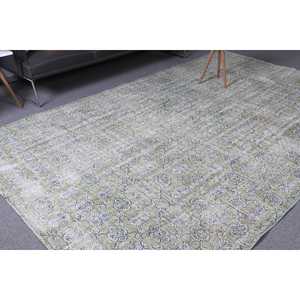 พรมวินเทจตุรกี ขนาด 6.9x10.7 ฟุต, พรมโมร็อกโกสีเขียว - Product Image 1