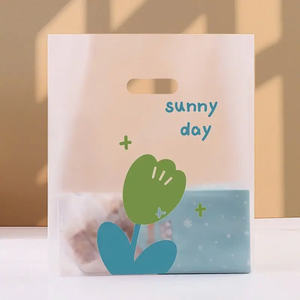 Sacs à provisions Emballage pour magasins, supermarchés, sacs à provisions découpés avec des poignées, impression de marque personnelle - Product Image 1