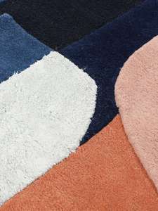 Tapis de sol de haute qualité, sur mesure, modernes, en laine/soie, à motifs géométriques, rembourrés, adaptés aux animaux domestiques, lavables, antidérapants - Product Image 6