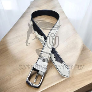 Cinturón de Cuero Vacuno con Acabado de Piel Natural, Hebilla de Aleación, Estilo Vintage Casual para Hombre, Transpirable y Duradero - Product Image 3