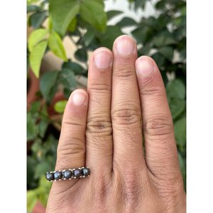 Black Pearl <b>Ring</b> <b>925</b> Sterling <b>Silver</b> Handmade Pearl <b>Ring</b> for Women Wholesale Jewelry Supplier - Product Image 5