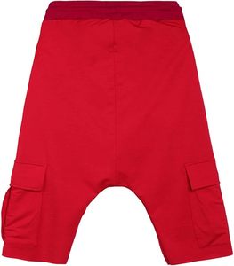 Shorts de survêtement décontractés pour hommes en coton 100% personnalisés en gros, style streetwear, entrejambe tombant, couleur rouge, longueur genou, pour le sport en plein air - Product Image 2
