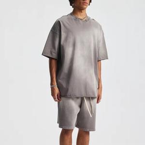 T-shirt Oversize Délavé à l'Acide 100% Coton Vintage, Col Rond, Manches Courtes, Streetwear Uni pour Homme - Product Image 6