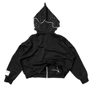 Meilleure vente 2025 automne arrivée hommes épais polaire intégral sweats à capuche zippés 100% coton brodé écologique vente pas cher tarifs - Product Image 3