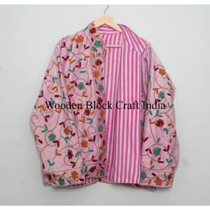 Hand Embroidered Velvet Jacket Boho Suzani Floral Coat Bohemian Festival Outerwear Winter Warm Jacket Gift For women - Product Image 6