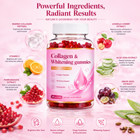 Gummies de collagène en gros OEM avec acide hyaluronique et biotine pour l'hydratation de la peau, certifiées GMP et HALAL