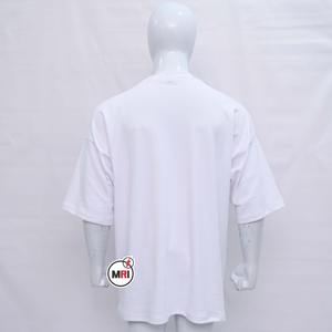 Venta caliente de calidad superior 100% algodón 230GSM pegatinas estampado gota hombro peso pesado Hip-hop de gran tamaño personalizado Unisex camisetas - Product Image 2