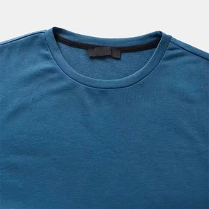 T-shirts pour hommes respirants en polyester/coton personnalisés durables, à manches courtes, anti-boulochage, légers, à col contrasté, best-sellers - Product Image 4