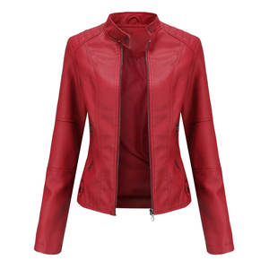 Chaqueta de motociclista ajustada de piel de cordero genuina para mujer, fabricación genuina de Pakistán - Product Image 1