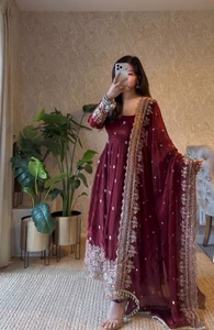 Vestido Tradicional Indio de Última Moda, Exclusivo, con el Mejor Trabajo de Bordado, para Bodas Elegantes, Ropa Étnica al por Mayor - Product Image 4