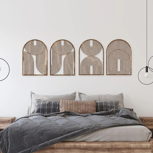 <b>Wall</b> <b>Decoration</b> For <b>Wedding</b> Home Restaurants Back <b>Wall</b> Abstract Wood Panel MDF Laser Cutting Design With 4 Pattern <b>Wall</b> Art - Product Image 1