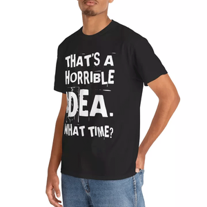 T-shirt noir drôle avec texte blanc audacieux T-shirt décontracté humoristique pour hommes et femmes - Product Image 2