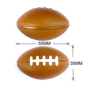 Pelota antiestrés personalizada con forma de fútbol de Rugby de Material PU, pelota antiestrés personalizada para promoción - Product Image 3