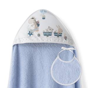 Serviette de bain pour bébé Jirafa-Bicicleta+Baby Bib 1X1 MT. Couleur bleu modeste - Product Image 1