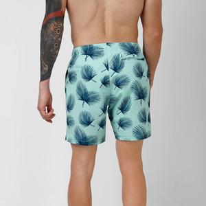 กางเกงขาสั้นชายหาดผ้าแคนวาสผสมสแปนเด็กซ์/โพลีเอสเตอร์ กันยับ ยืดหยุ่น เอวกลาง เป็นมิตรกับสิ่งแวดล้อม แห้งเร็ว กันน้ำ บริการ OEM สำหรับเล่นเซิร์ฟ - Product Image 2