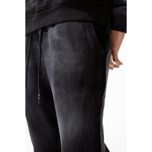 Custom Men's Heavyweight Cotton Sweatpants High Quality Flare Track Pants with Mid-Waist Flat Front Style for <b>Jogging</b> - Product Image 3