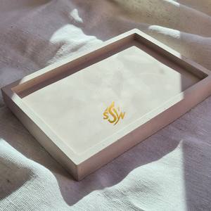 Bandeja de servicio de diseño elegante, calidad Superior, bandejas de servicio de Metal blancas rectangulares contemporáneas para habitaciones y mesas, superventas - Product Image 5