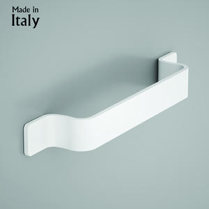 Moderno ADELE acrílico transparente respetuoso con el medio ambiente muebles de baño de lujo duradero ahorro de espacio toallero con almacenamiento hecho Italia - Product Image 5