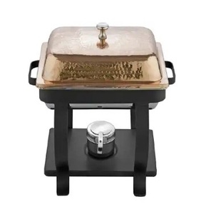 Ensemble Plats Traiteur Chauffe-plats Vente en gros Chauffe-plats rond or de luxe pour chauffe-plats - Product Image 2
