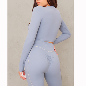 Fitness Yoga Sport Wear Women Workout Yoga Sets <b>Slim</b> Nylon Sport Suit Women Yoga <b>Legging</b> Pants Set Sports <b>Leggings</b> for Women - Product Image 6