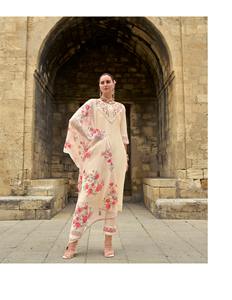 Kurti viscoso de calidad de exportación india de diseño moderno con pantalón y Dupatta con bordado y trabajo manual Compras en línea India - Product Image 3