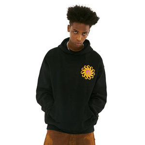 Sudadera con capucha de gran tamaño personalizada del fabricante, peso pesado de alta calidad, 100% algodón, logotipo de impresión 3D Puff para hombres, para otoño - Product Image 6