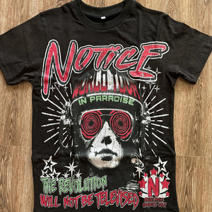 T-shirt personnalisé à col en O pour hommes de haute qualité 100% coton respirant noir Jersey lettre motif uni High Street T-shirts tricotés - Product Image 2